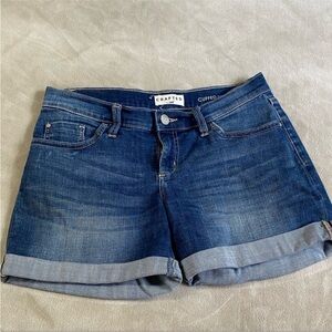 Crafted by Lee Cuffed Dark Blue Jean‎ Shorts